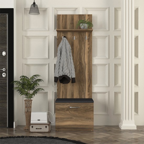 Έπιπλο εισόδου Track χρώμα καρυδί 60x38,2x190εκ.