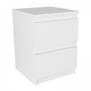 Κομοδίνο Breve χρώμα λευκό 39,8x41,8x55εκ.