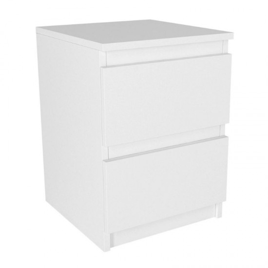 Κομοδίνο Breve χρώμα λευκό 39,8x41,8x55εκ.