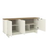 Μπουφές Bohema χρώμα ivory - sepet oak 180x47x76,6εκ.