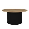 Τραπεζάκι σαλονιού Bohema χρώμα μαύρο - sepet oak Ø85x43,2εκ.