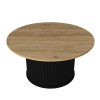 Τραπεζάκι σαλονιού Bohema χρώμα μαύρο - sepet oak Ø85x43,2εκ.