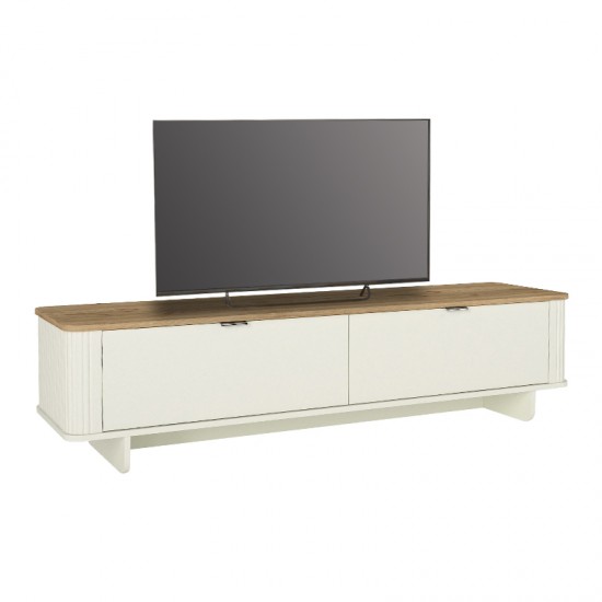 Έπιπλο τηλεόρασης Bohema χρώμα ivory - sepet oak 180x47x45,6εκ.