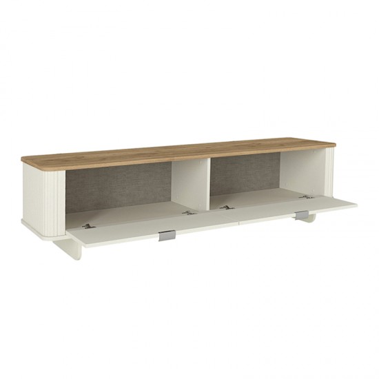Έπιπλο τηλεόρασης Bohema χρώμα ivory - sepet oak 180x47x45,6εκ.