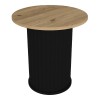 Τραπεζάκι βοηθητικό Bohema χρώμα μαύρο - sepet oak Ø50x53,2εκ.