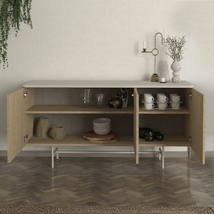 Μπουφές Rebel χρώμα rota oak - sandstone 150x45x76,5εκ.