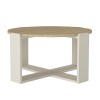 Τραπεζάκι σαλονιού Rebel χρώμα rota oak - sandstone Ø70x38εκ.