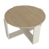 Τραπεζάκι σαλονιού Rebel χρώμα rota oak - sandstone Ø70x38εκ.
