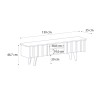 Έπιπλο τηλεόρασης Gemma χρώμα sepet oak 150x35x46,7εκ.