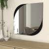 Καθρέπτης τοίχου Lava χρώμα μαύρο 70x2,2x70εκ.