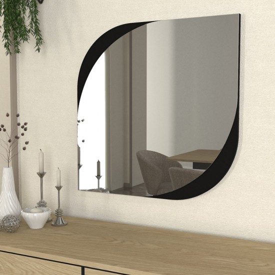 Καθρέπτης τοίχου Lava χρώμα μαύρο 70x2,2x70εκ.