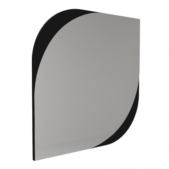 Καθρέπτης τοίχου Lava χρώμα μαύρο 70x2,2x70εκ.