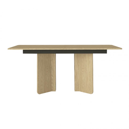 Τραπέζι Lava χρώμα rota oak - ανθρακί 180x90x76,8εκ.