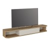 Έπιπλο τηλεόρασης επιτοίχιο Cross με LED χρώμα sepet oak - sandstone 150x29,6x19,2εκ.