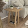Τραπεζάκι βοηθητικό - Κομοδίνο Deros χρώμα sepet oak 45x45x56εκ.