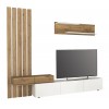 Σύνθεση τηλεόρασης Rosaline χρώμα λευκό - sepet oak 233x31,3x196,8εκ.
