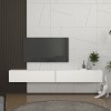 Έπιπλο τηλεόρασης επιτοίχιο Espanse χρώμα λευκό 241,8x31,7x30εκ.