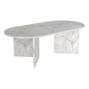 Τραπεζάκι σαλονιού Cortado χρώμα λευκό εφέ μαρμάρου 120x60x39,6εκ.