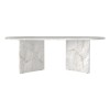 Τραπεζάκι σαλονιού Cortado χρώμα λευκό εφέ μαρμάρου 120x60x39,6εκ.