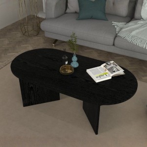 Τραπεζάκι σαλονιού Cortado χρώμα sencron black 120x60x39,6εκ.