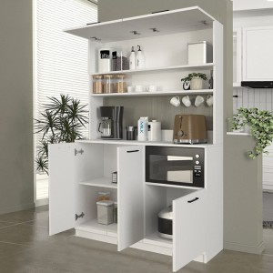 Έπιπλο κουζίνας Tuco 3 χρώμα λευκό 123,8x40x180εκ.