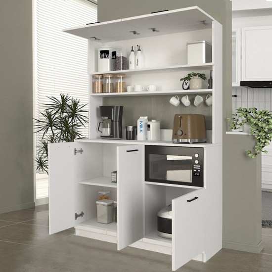 Έπιπλο κουζίνας Tuco 3 χρώμα λευκό 123,8x40x180εκ.