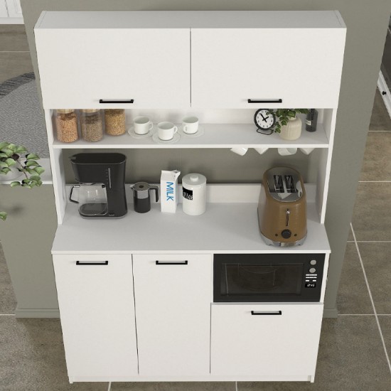 Έπιπλο κουζίνας Tuco 3 χρώμα λευκό 123,8x40x180εκ.