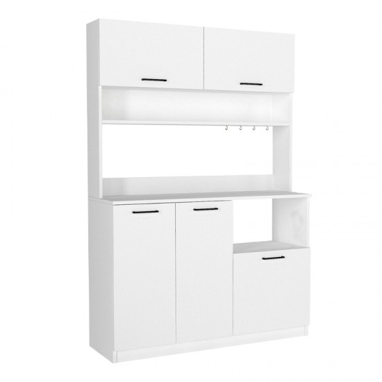 Έπιπλο κουζίνας Tuco 3 χρώμα λευκό 123,8x40x180εκ.