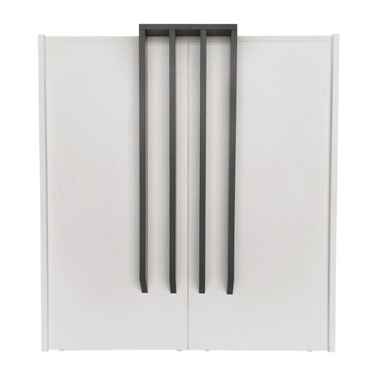 Γραφείο υποδοχής - reception Hola χρώμα λευκό - ανθρακί 93,6x45,2x110,3εκ.