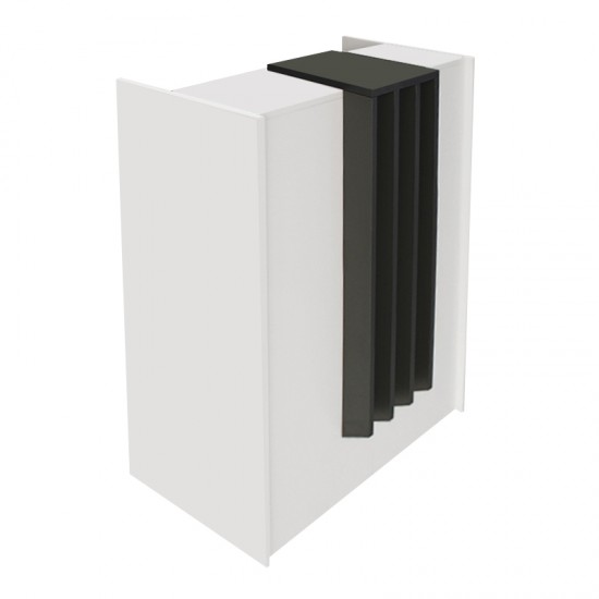 Γραφείο υποδοχής - reception Hola χρώμα λευκό - ανθρακί 93,6x45,2x110,3εκ.