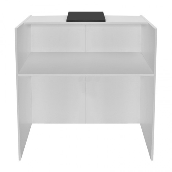 Γραφείο υποδοχής - reception Hola χρώμα λευκό - ανθρακί 93,6x45,2x110,3εκ.