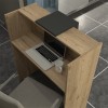 Γραφείο υποδοχής - reception Hola χρώμα sepet oak - ανθρακί 93,6x45,2x110,3εκ.