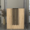 Γραφείο υποδοχής - reception Hola χρώμα sepet oak - ανθρακί 93,6x45,2x110,3εκ.