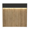 Γραφείο υποδοχής - reception Wilko με LED χρώμα sepet oak - ανθρακί 113,6x42x110εκ.