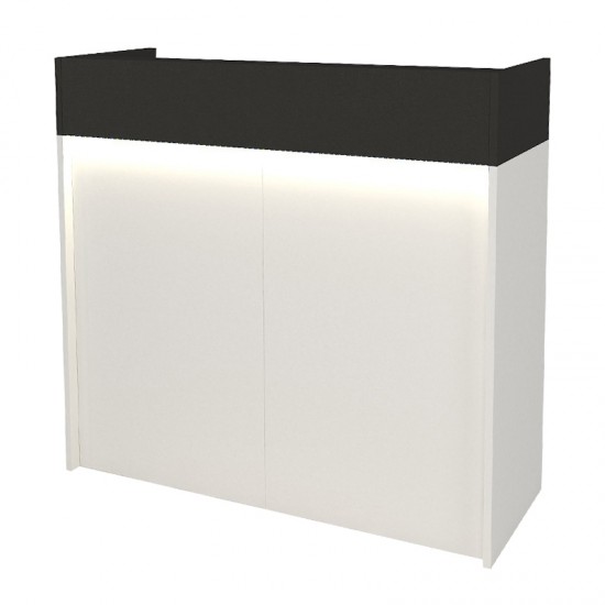 Γραφείο υποδοχής - reception Wilko με LED χρώμα λευκό - ανθρακί 113,6x42x110εκ.