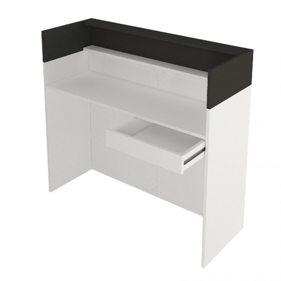 Γραφείο υποδοχής - reception Wilko με LED χρώμα λευκό - ανθρακί 113,6x42x110εκ.