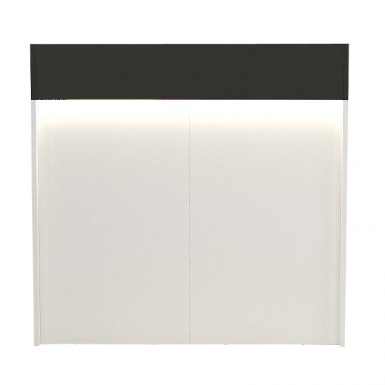 Γραφείο υποδοχής - reception Wilko με LED χρώμα λευκό - ανθρακί 113,6x42x110εκ.