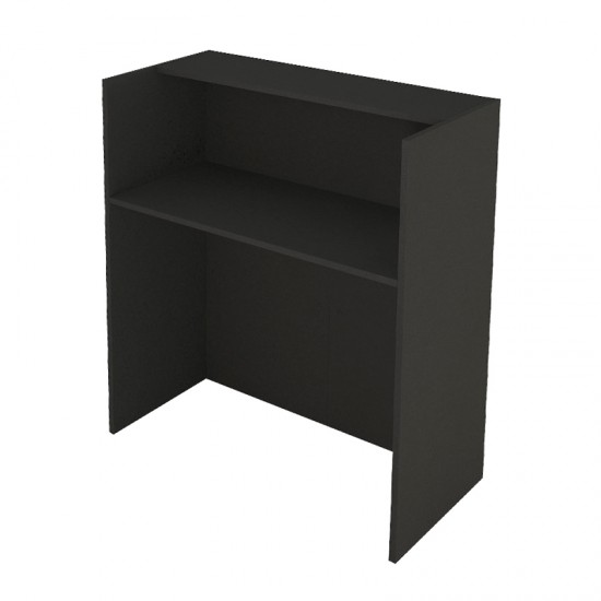 Γραφείο υποδοχής - reception Aloha με LED χρώμα ανθρακί - sepet oak 95,5x40x110,3εκ.