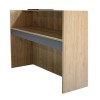 Γραφείο υποδοχής - reception Navita με LED χρώμα sepet oak - ανθρακί 113,6x42x111,8εκ.
