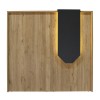 Γραφείο υποδοχής - reception Navita με LED χρώμα sepet oak - ανθρακί 113,6x42x111,8εκ.