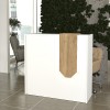 Γραφείο υποδοχής - reception Navita με LED χρώμα λευκό - sepet oak 113,6x42x111,8εκ.