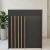 Γραφείο υποδοχής - reception Karibu με LED χρώμα ανθρακί - sepet oak 90x40x100εκ.