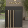 Γραφείο υποδοχής - reception Karibu με LED χρώμα ανθρακί - sepet oak 90x40x100εκ.