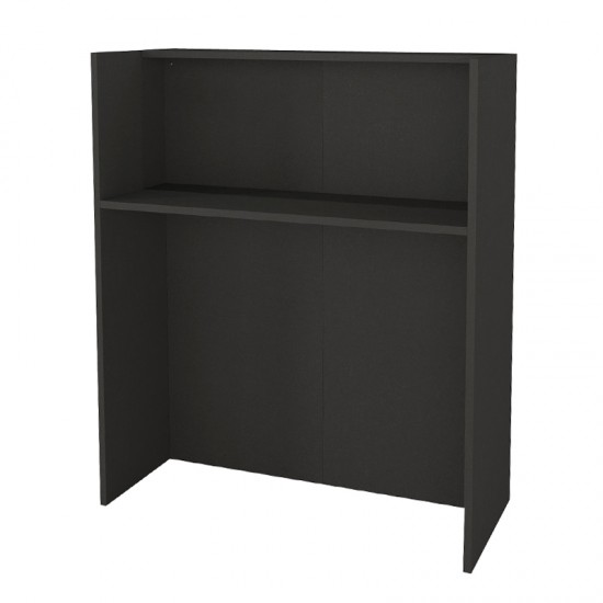 Γραφείο υποδοχής - reception Karibu με LED χρώμα ανθρακί - sepet oak 90x40x100εκ.