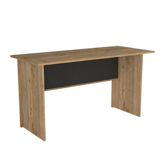 Γραφείο εργασίας Nika χρώμα sepet oak - ανθρακί 140x60x75εκ.