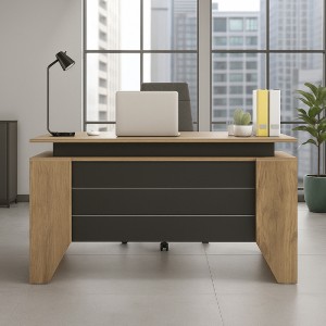 Γραφείο εργασίας Remida χρώμα sepet oak - ανθρακί 140x60x76,9εκ.