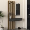 Έπιπλο εισόδου Elois χρώμα ανθρακί - sepet oak 96,6x26,8x195,5εκ.