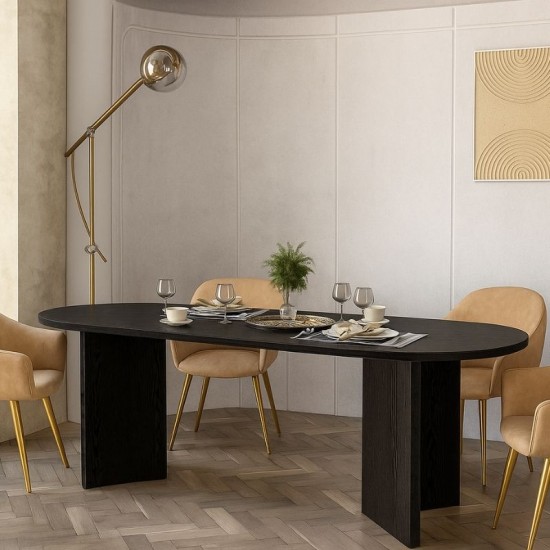 Τραπέζι Cortado χρώμα sencron black 200x90x74εκ.
