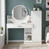 Τουαλέτα με καθρέπτη Andera χρώμα λευκό 123,9x35x144,4εκ. Τουαλέτα με καθρέπτη Andera χρώμα λευκό 123,9x35x144,4εκ.