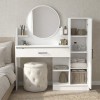 Τουαλέτα με καθρέπτη Andera χρώμα λευκό 123,9x35x144,4εκ. Τουαλέτα με καθρέπτη Andera χρώμα λευκό 123,9x35x144,4εκ.